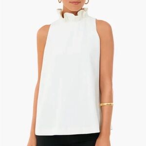 Tuckernuck White Ruffle Neck Blouse